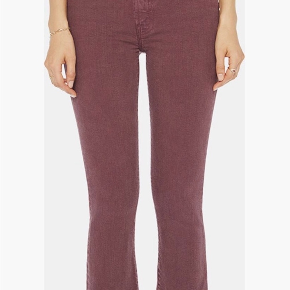 Mother High-Rise Flare Jeans in Mauve